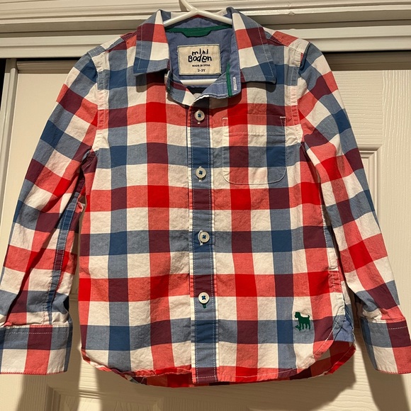 Mini Boden Other - Mini Boden size 2-3 long sleeve shirt patriotic